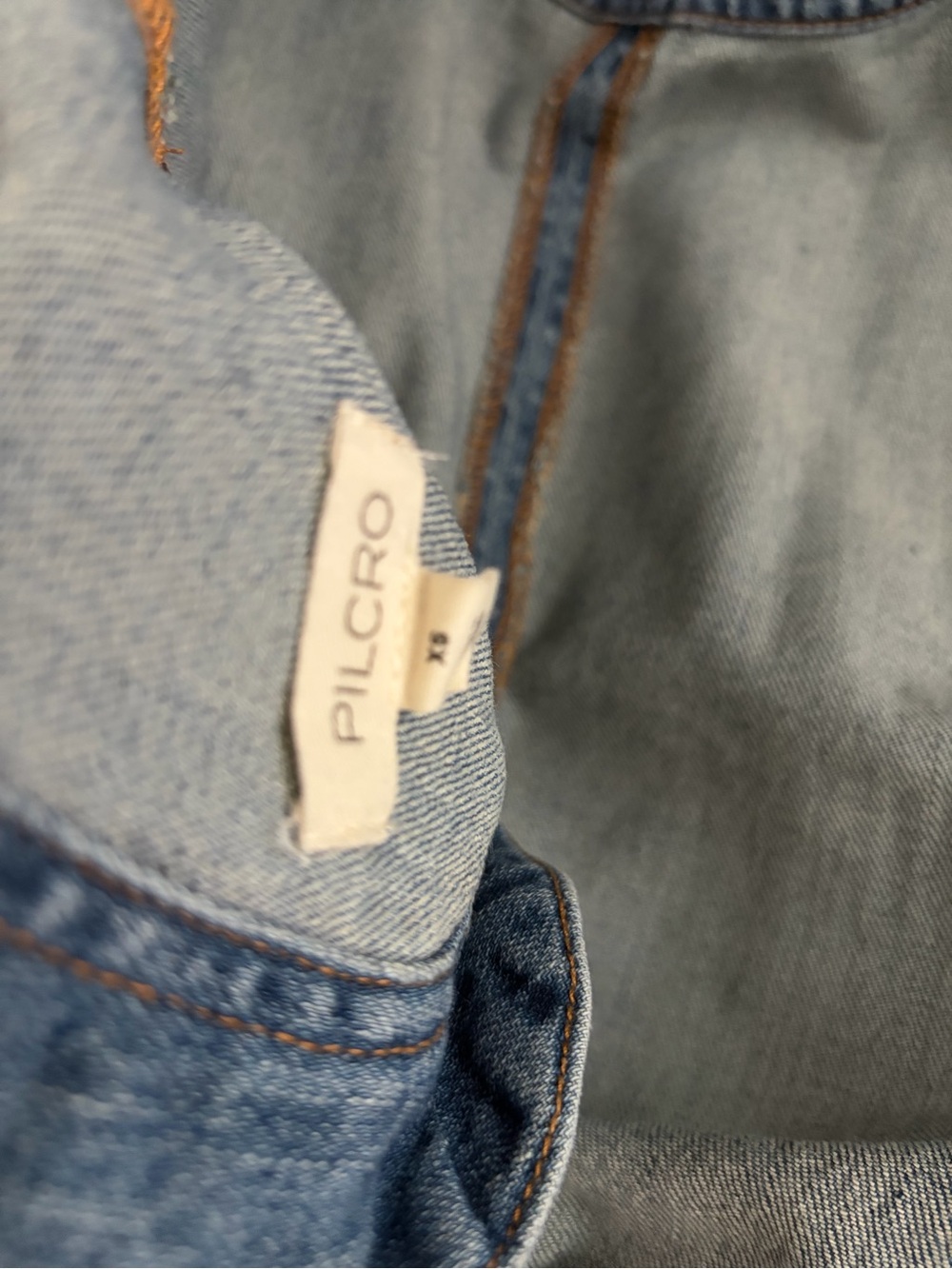 Pilcro Denim Puff-Sleeve Midi Dress - Blue - Picture 7 of 7